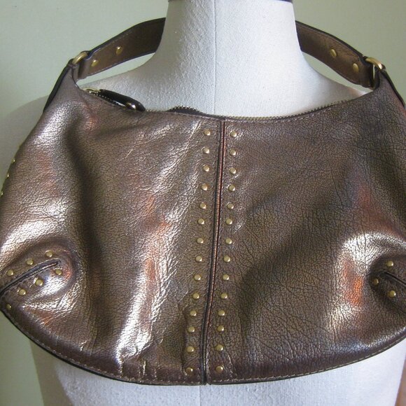 Michael Kors Metallic Bronze hobo purse - Picture 2 of 6